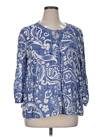 Cato 3/4 Sleeve Blouse (view 1)