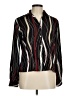 Jaipur 100% Polyester Stripes Black Long Sleeve Blouse Size M - photo 1