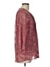 Daniel Rainn 100% Polyester Floral Burgundy 3/4 Sleeve Blouse Size L - photo 4