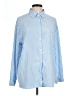 Shein 100% Polyester Stripes Blue Long Sleeve Blouse Size L - photo 1