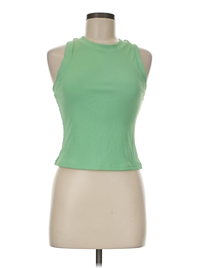 Pre-owned Peloton Tank Top Green Halter Neckline Tops
