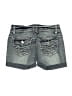 Wallflower Graphic Silver Denim Shorts Size 3 - photo 2