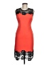 Clover Canyon Color Block Red Orange Cocktail Dress Size M - photo 1