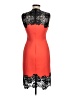 Clover Canyon Color Block Red Orange Cocktail Dress Size M - photo 2