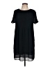 PREMISE 100% Polyester Solid Black Casual Dress Size L - photo 1
