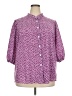 Shein Curve 100% Polyester Polka Dots Purple 3/4 Sleeve Blouse Size XXL - photo 1