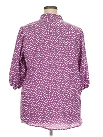 Shein Curve 3/4 Sleeve Blouse (view 2)