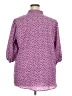Shein Curve 100% Polyester Polka Dots Purple 3/4 Sleeve Blouse Size XXL - photo 2