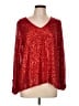 Vine & Love Red Long Sleeve Blouse Size L - photo 1