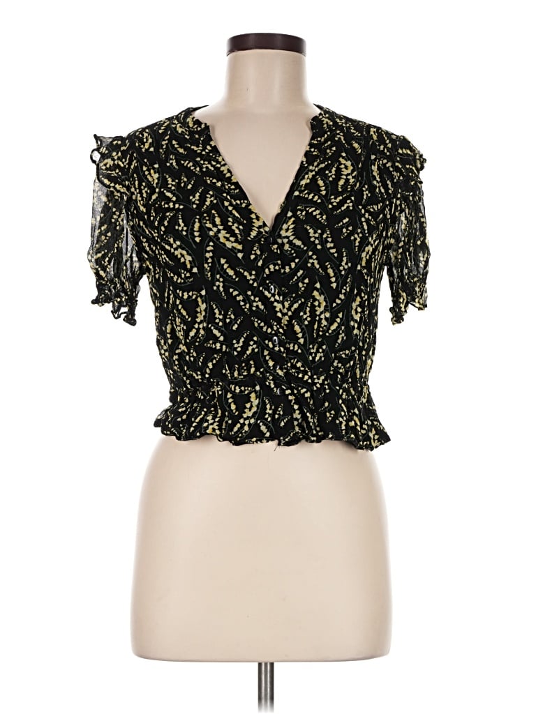 Pre-owned Ba&sh Short Sleeve Blouse In Gold