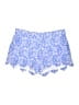 Ann Taylor LOFT 100% Cotton Print Blue Shorts Size 4 - photo 1