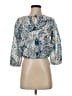 Elan 100% Cotton Blue 3/4 Sleeve Blouse Size S - photo 1