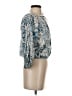 Elan 100% Cotton Blue 3/4 Sleeve Blouse Size S - photo 4