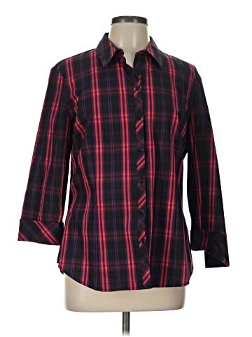 7th Avenue Design Studio New York & Company 3/4 Sleeve Button-Down Shirt (view 1)