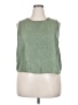 Shein Curve 100% Polyester Green Sleeveless Blouse Size 16 Plus (2) - photo 1