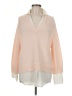 Brochu Walker Pink Wool Pullover Sweater Size M - photo 1