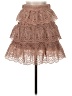 Self-Portrait 100% Polyester Brown Pink Formal Skirt Size S (estimated) - photo 1