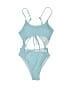 Unbranded Solid Blue One Piece Swimsuit Size S - photo 1