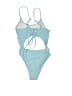 Unbranded Solid Blue One Piece Swimsuit Size S - photo 2