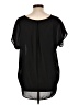Japna 100% Polyester Black Short Sleeve Blouse Size L - photo 2
