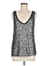 Cato Silver Sleeveless Top Size M - photo 1