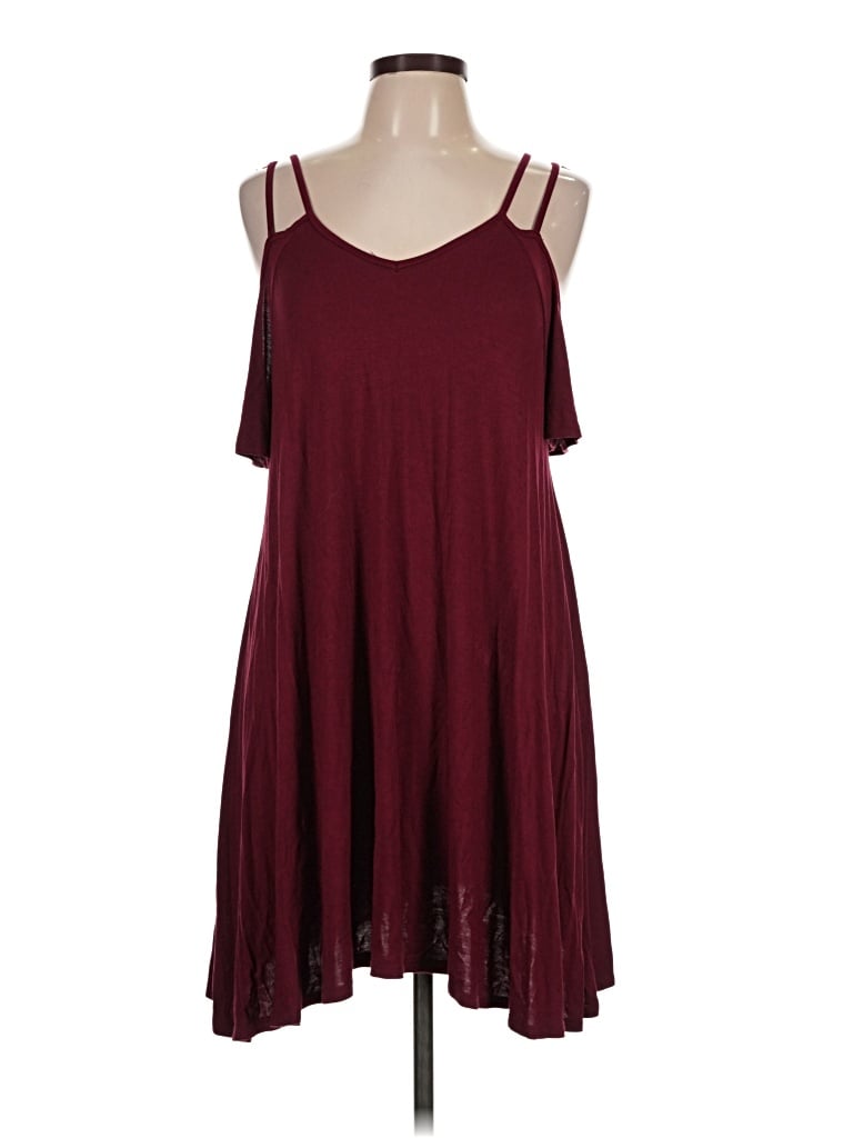 Pre-owned Jolie Casual Dress In Burgundy