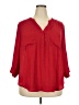 Torrid 100% Polyester Red 3/4 Sleeve Blouse Size 2X Plus (2) - photo 1