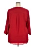 Torrid 100% Polyester Red 3/4 Sleeve Blouse Size 2X Plus (2) - photo 2