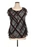 DressBarn 100% Polyester Gray Short Sleeve Blouse Size XL - photo 1