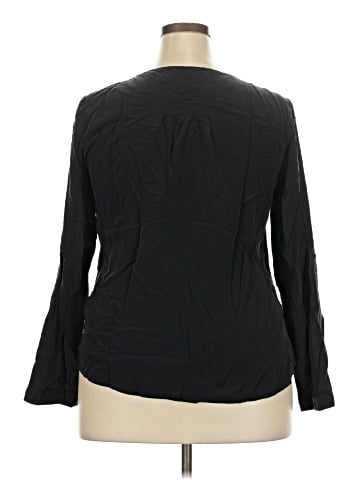 Daniel Rainn Long Sleeve Silk Top (view 2)