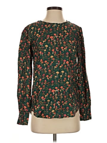 J.Crew Collection Long Sleeve Silk Top (view 1)