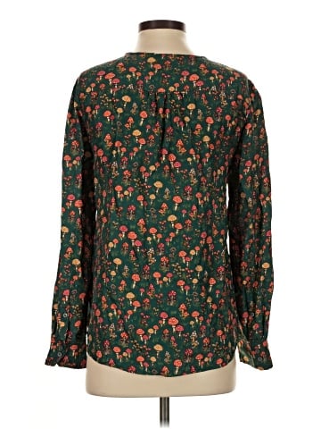 J.Crew Collection Long Sleeve Silk Top (view 2)