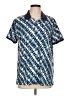 Lands' End Tie-dye Blue Short Sleeve Button-Down Shirt Size L - photo 1