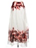 Milly 100% Silk Print Ivory Silk Skirt Size 12 - photo 1