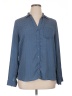 The Limited 100% Polyester Polka Dots Blue Long Sleeve Blouse Size XL - photo 1