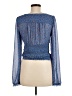 Free People 100% Polyester Blue Long Sleeve Blouse Size M - photo 2