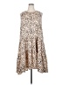 Caslon Animal Print Tan Cocktail Dress Size 2X - photo 1