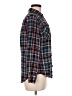 Maurices 100% Rayon Plaid Black Long Sleeve Button-Down Shirt Size M - photo 4