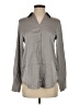 H&M Metallic Gray Long Sleeve Blouse Size XS - photo 1