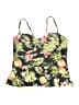 C Apparel 100% Polyester Tropical Black Swimsuit Top Size XL - photo 1
