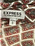 Express 100% Polyester Print Burgundy Long Sleeve Blouse Size M - photo 7