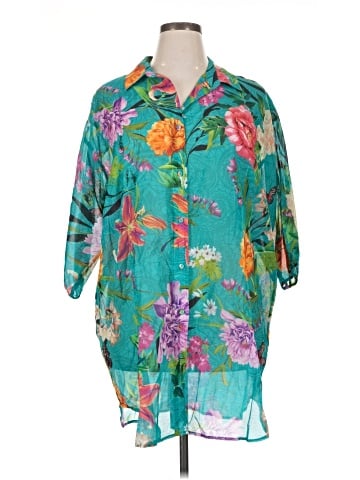 Johnny Was 3/4 Sleeve Button-Down Shirt (view 1)