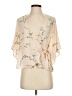 Express 100% Polyester Tan 3/4 Sleeve Blouse Size XS - photo 1