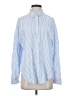 Zara Stripes Blue Long Sleeve Button-Down Shirt Size S - photo 1