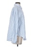 Zara Stripes Blue Long Sleeve Button-Down Shirt Size S - photo 4
