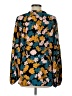 CAbi 100% Polyester Floral Teal Long Sleeve Blouse Size L - photo 2