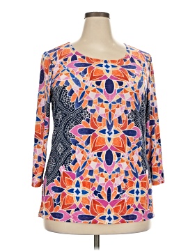 Jm Collection 3/4 Sleeve Top