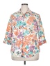 Alia Floral Orange 3/4 Sleeve Button-Down Shirt Size XXL - photo 1