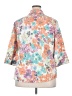 Alia Floral Orange 3/4 Sleeve Button-Down Shirt Size XXL - photo 2