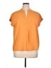 MELLODAY Orange Short Sleeve Blouse Size XL - photo 1